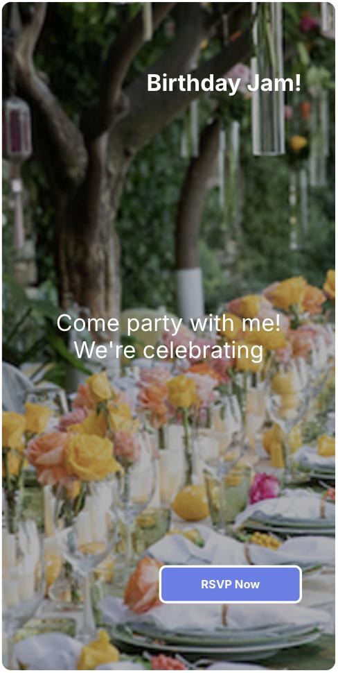 Mobile RSVP interface preview 1